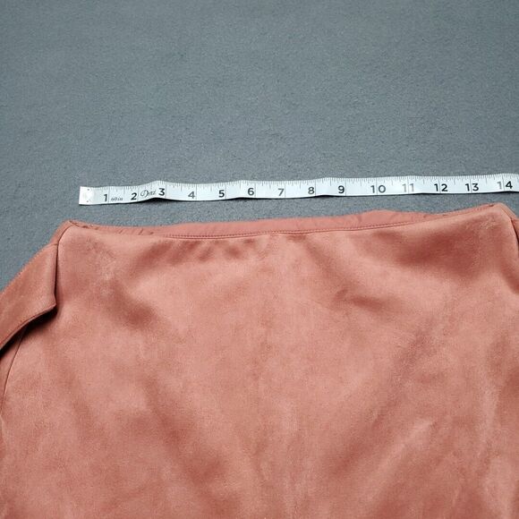 Ann Taylor Loft Womens‎ Skirt 2 Petite Pink Velvet Stylish Hot Wrap Lined Thick - Picture 5 of 14